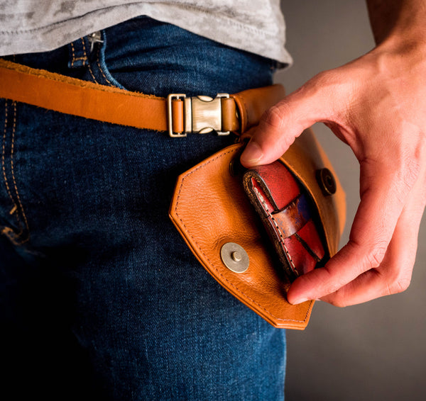 Cognac Leather Fanny Pack